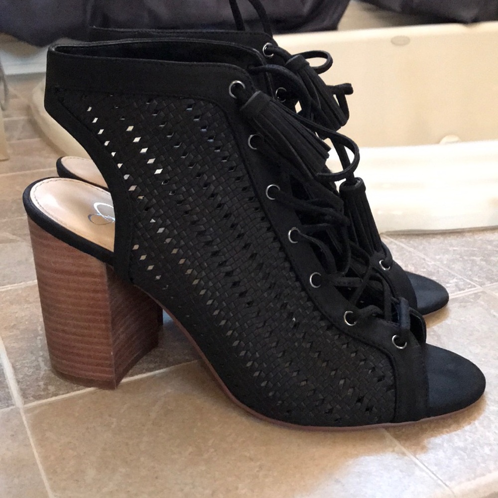 thick heel lace up